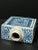 19th Century Chinese Art Blue and White Porcelain Tea Caddy With Wooden Cover For Sale - Image 10 of 10