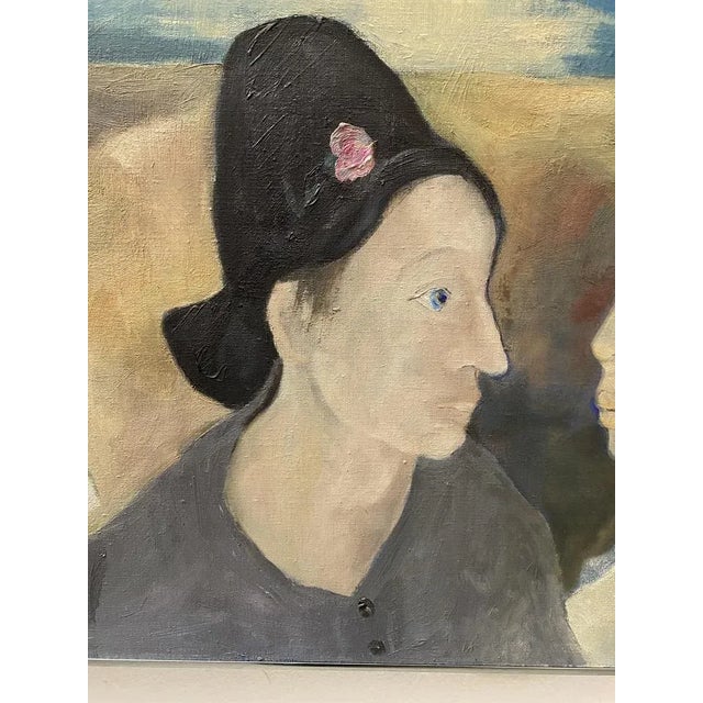 1980s Lena Ulbricht, Wedding in a Mystical Landscape, Oil on Canvas, 1984 For Sale - Image 5 of 10