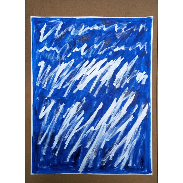 Writings No. 5 — Abstract Original Oil Painting Inspired by Cy Twombly For Sale - Image 6 of 6