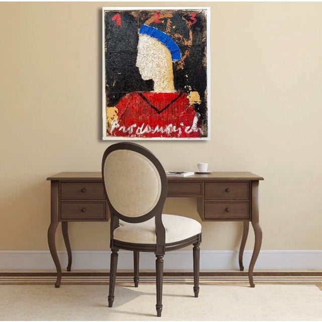 Incredible Abstract Portrait Painting by Vladimir Prodanovich, 33.5” X 28.25” For Sale - Image 10 of 12
