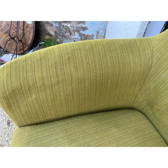 Mid Century Hans Olsen for Bramin Teak Frame Moss Green Upholstered Sofa 1950s For Sale - Image 10 of 13