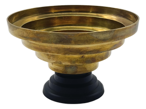 Brass and Black Metal Centrepiece, Italy, 1970s