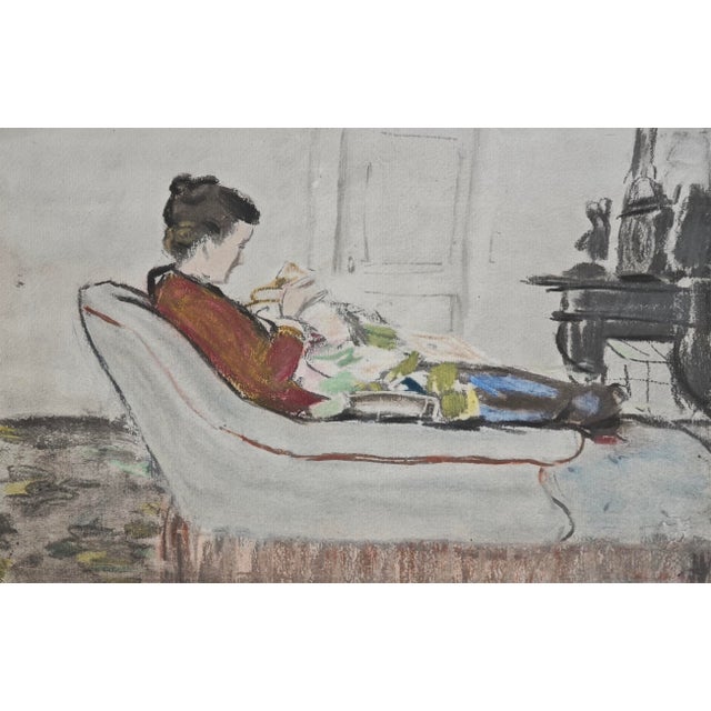 After Claude Monet, Lady Reading, 1918, Lithograph For Sale - Image 3 of 12