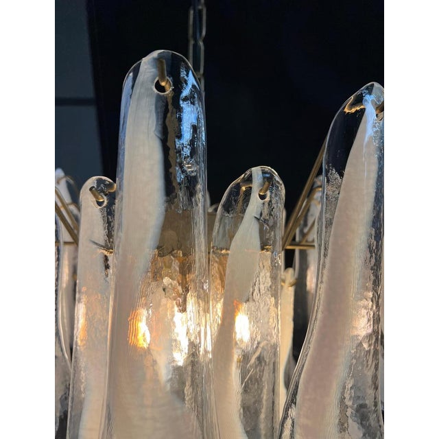 White Petal Chandelier in Murano Glass, 1990s For Sale - Image 17 of 18