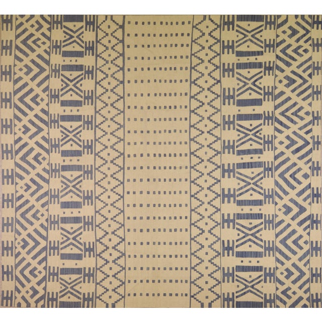 Vintage Turkish Anatolian Hand Made Organic Wool Natural Color Modern Kilim,9'x9'8" For Sale In New York - Image 6 of 6