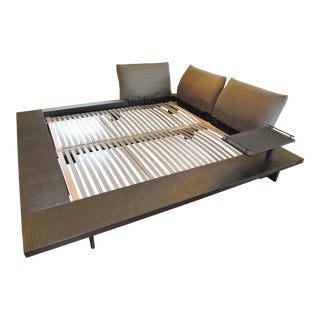 Contemporary Peter Maly for Ligne Roset King Bedframe, Side Table and Pillow Set For Sale