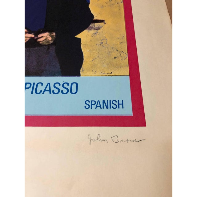 This is for a Photo Silkscreen Serigraph it is Titled Pablo Picasso Cubist Spanish. light creasing to paper outside of...