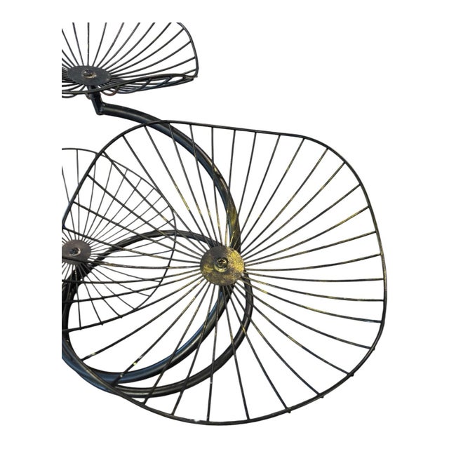 Mid-Century Modern Mid-Century Modern Sculptural Rotating Three-Tier Wire Centerpiece For Sale - Image 3 of 8