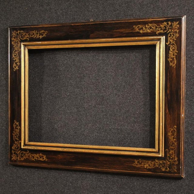 Vintage Tuscan Painted and Gilded Wood Frame, 1970 For Sale - Image 6 of 12