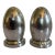 1960s Danish Mid Century Sterling Silver Egg Shaped Salt Pepper Shakers - a Pair For Sale