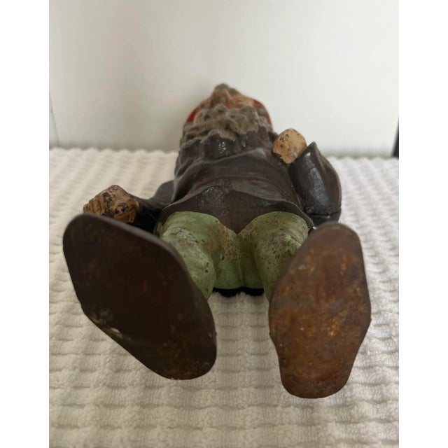 Metal Late 20th Century Cast Iron Gnome For Sale - Image 7 of 8