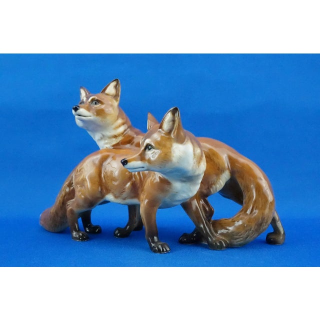 20th Century Red Foxes in Porcelain from Hutschenreuther, Germany For Sale - Image 18 of 18