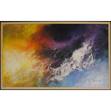 Contemporary Pino Lancia, Cosmic Spaces, 2000, Oil Painting on Canvas For Sale - Image 3 of 3