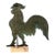 Antique Mounted Full-Bodied Rooster Weathervane Sculpture For Sale
