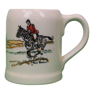 Mid 20th Century Paul Brown X Brooks Brothers Ceramic Mug With Fox Hunt Scene