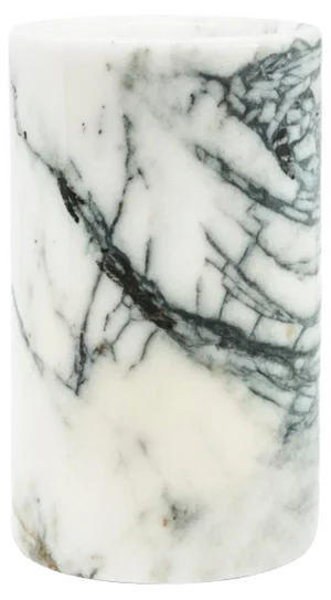 Rounded Toothbrush Holder in Paonazzo Marble