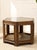 Vintage Hexagonal Wood Side Table With Glass Top For Sale In Los Angeles - Image 6 of 9