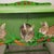 Wood Folk Art Hand-Painted Rabbit Cabinet Signed Patti B. Martin, 2008 For Sale - Image 7 of 12