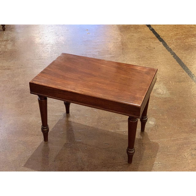 English Rectangular Side or End Table of Mahogany on Turned Legs For Sale In Austin - Image 6 of 13