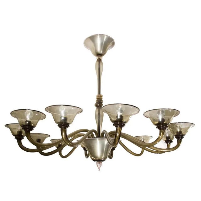 Large Venetian Chandelier, 1940s For Sale - Image 6 of 6