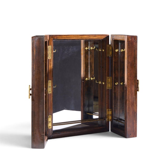 Henredon Henredon Wall Mounted Jewelry Chest Mirrored Vanity For Sale - Image 4 of 5