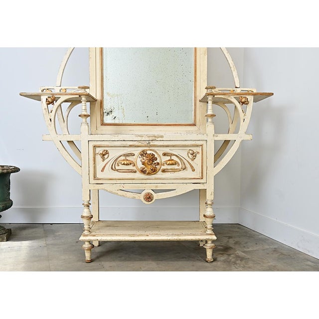French 19th Century Art Nouveau Hall Tree For Sale - Image 4 of 18