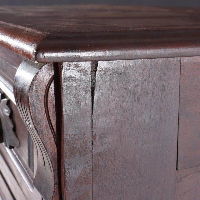 Antique Walnut 4-Drawer Dresser With Carved Pulls Circa 1890 For Sale - Image 14 of 15