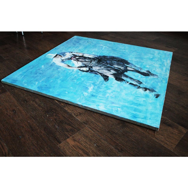 Figurative Artist Andrei Sitsko 'Man and Horse' Modern Original Painting For Sale - Image 3 of 10