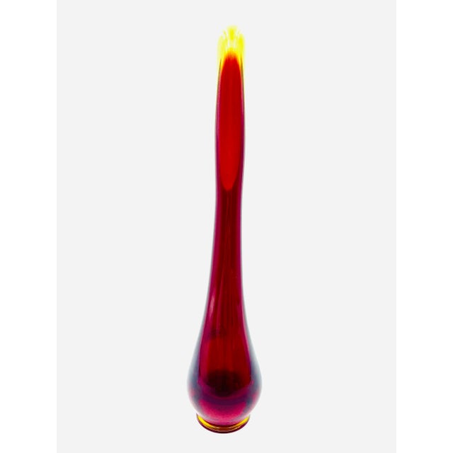 Mid 20th Century Mid 20th Century Viking Glass "Red Amberina" Bud Vase For Sale - Image 5 of 12