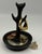Ca 1916 English Ebony Ring Tree With Sterling Surround Base NOTE: Rings/items in photo not included; only ebony ring tree...