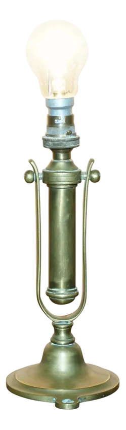 Brass Train Carriage Gimbal Wall or Table Lamp, 1925