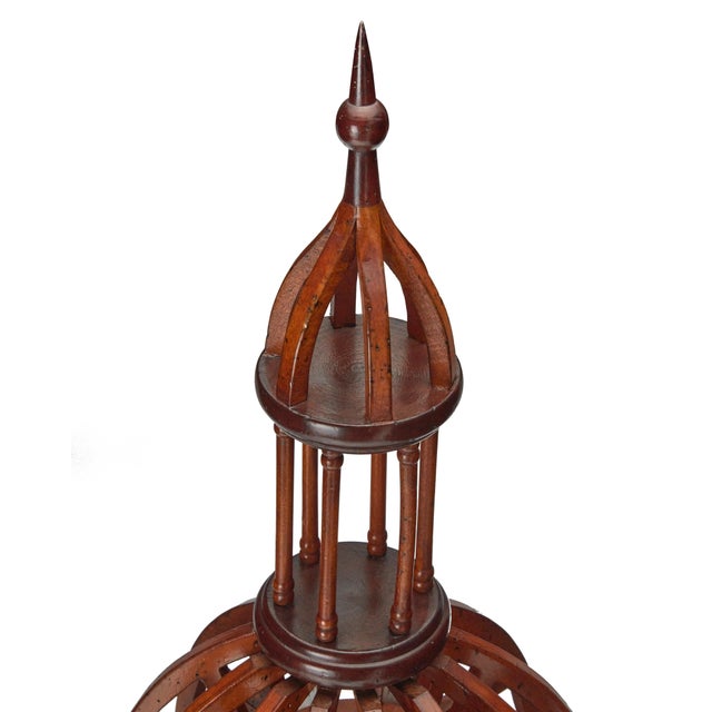 Authentic Models “Bell Tower Antica” AR011—Large Cherry & Birch Architectural Model For Sale In Los Angeles - Image 6 of 8