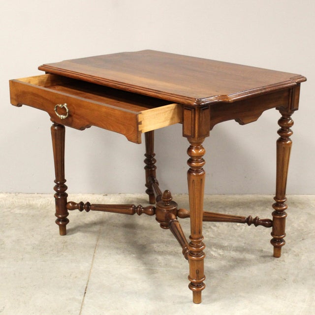 19th Century Walnut Writing Table For Sale - Image 5 of 13