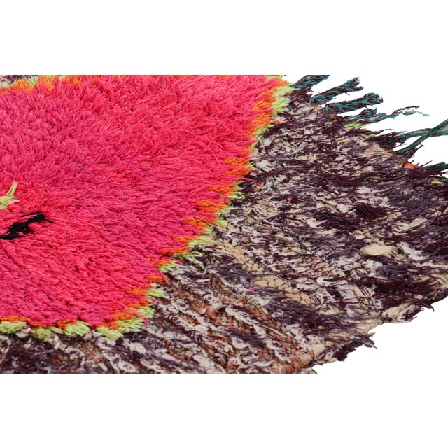 Vintage Moroccan Runner Rug in Mauve With Diamond Medallions, From Rug & Kilim For Sale In New York - Image 6 of 7