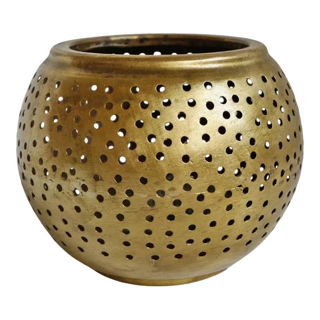 Brass Ball Dot Candle Holder For Sale