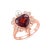 Kai "On My Heart" Garnet Diamond Pearl Cocktail Ring, size 8.5 For Sale - Image 11 of 12