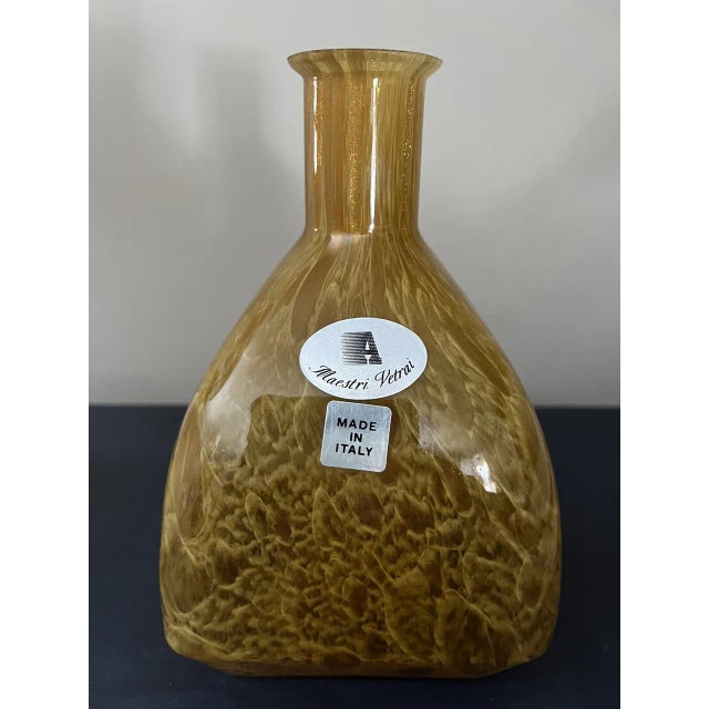 1980s Vintage MCM Maestri Vetrai Art Glass Italy Vase For Sale - Image 5 of 7
