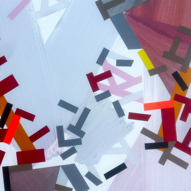 2020s Contemporary Abstract Acrylic and Color Tape on Canvas Painting “linervinii Ninn" by Philippe Halaburda For Sale - Image 5 of 5