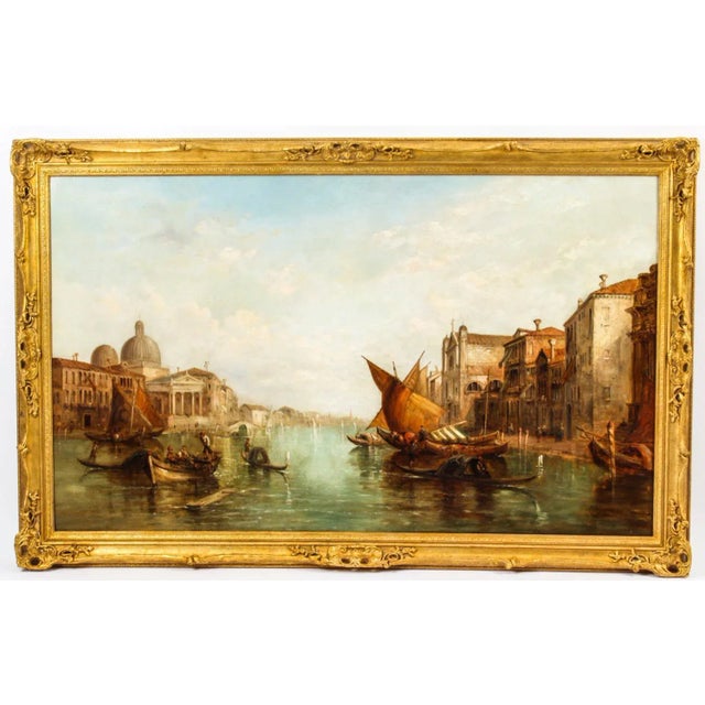 Alfred Pollentine, Grand Canal, 1877, Antique Oil Painting, Framed For Sale - Image 18 of 18