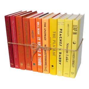 Decorative Books - Sunset Ombré Book Bundle - 1 Foot of Red and Yellow Books