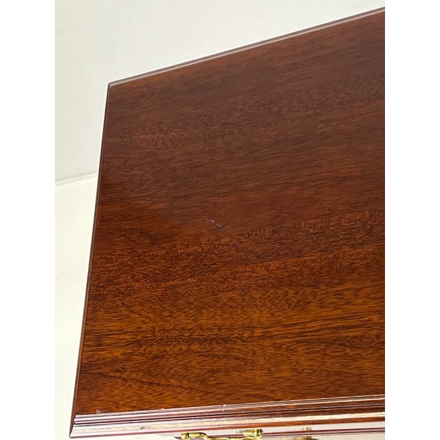 Brown Late 20th Century Councill Craftsmen Mahogany 4-Drawer Bedside Chest For Sale - Image 8 of 12