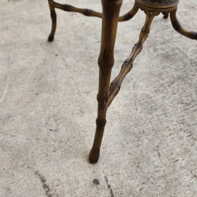 Bagues Style Faux Bamboo End Table 1960s For Sale - Image 10 of 12