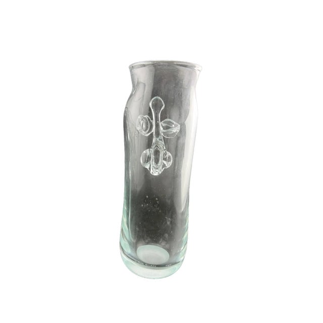 Hand-blown studio art glass jar/vase by renowned artist Jody Fine. Handcrafted in the United States during the late 1980s...