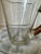 Transparent Vintage Carl Aubock Style Pitcher With Rattan Wrapped Handle and Attached Underplate For Sale - Image 8 of 12