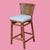 Pair of Vintage Leather Strap McGuire Counter Stools For Sale - Image 4 of 4