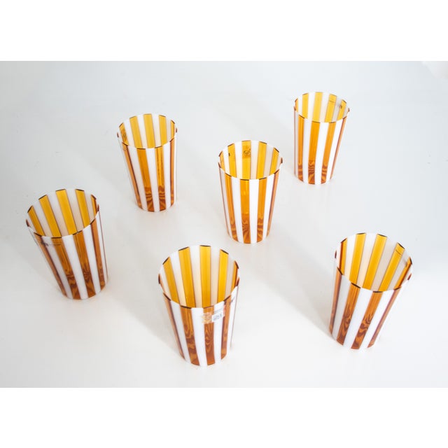 Contemporary Glasses by Nicola & Alberto Moretti, Set of 6 For Sale - Image 3 of 14