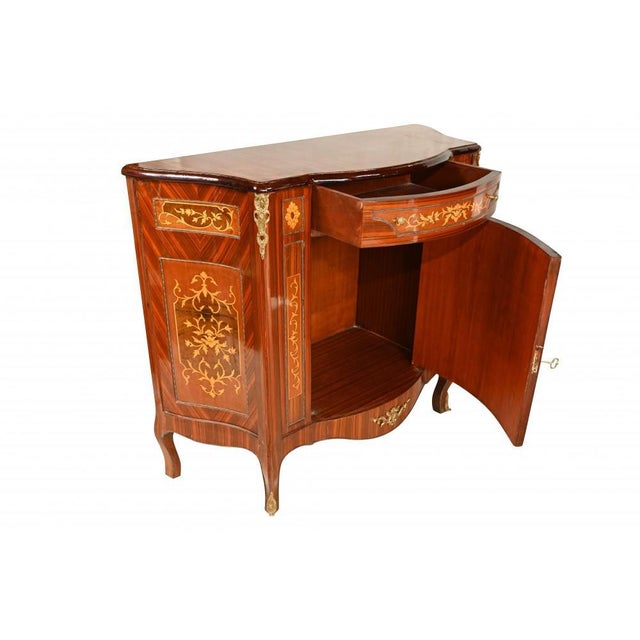 French Empire Marquetry Inlay Cabinets, Set of 2 For Sale - Image 4 of 12