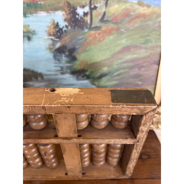 Brown Antique Chinese Wooden Abacus - Primitive Calculator, Estimated 1900. For Sale - Image 8 of 8