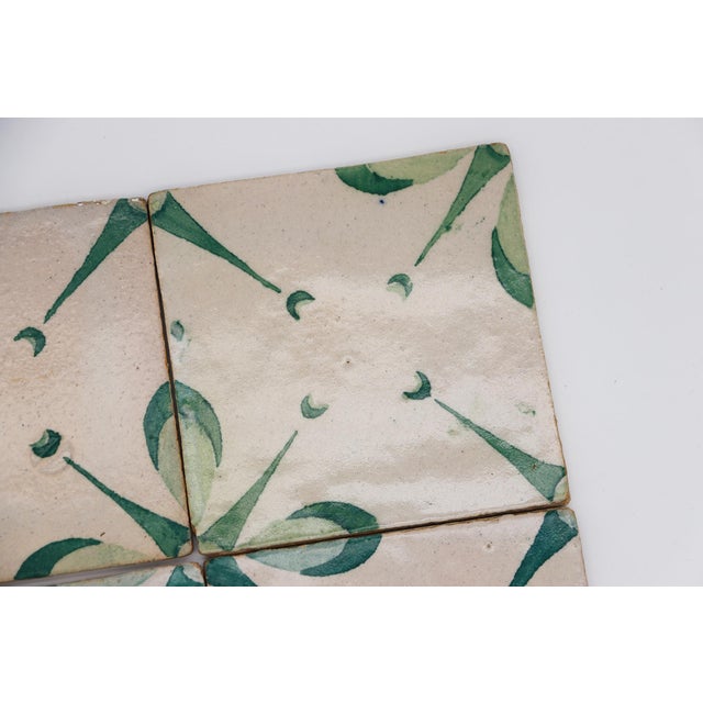 Baroque 19th Century Set of Four Antique Symmetrical Tiles, Portuguese For Sale - Image 3 of 8