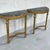 A handsome pair of demilune console tables, likely 19th century, in the louis xvi revival manner. Each has a rich giltwood...